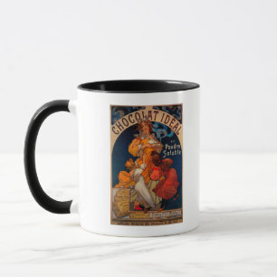 Mug Chocolat Idéal Poster Vintage Europe