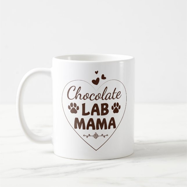 Mug Chocolat Lab Mama Labrador Maman (Gauche)