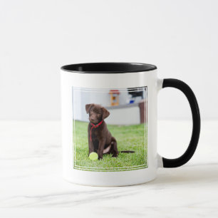 Mug Chocolat Labrador Puppy Avec Tennis Ball