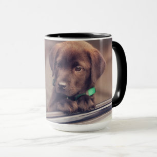 Mug Chocolat Labrador Puppy In Car