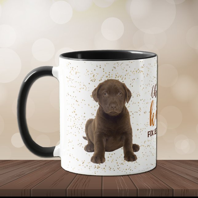 Mug Chocolat Labrador Retriever Puppy Kisses (Créateur téléchargé)
