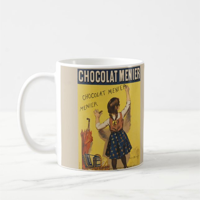 Mug Chocolat Menier Petite fille Mur écriture (Gauche)