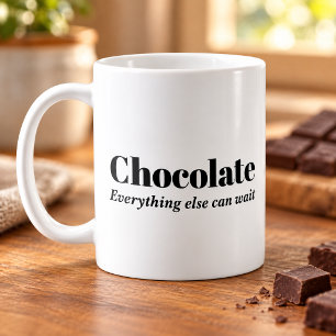 Mug Chocolat Tout Le Reste Peut Attendre Amoureux Du C