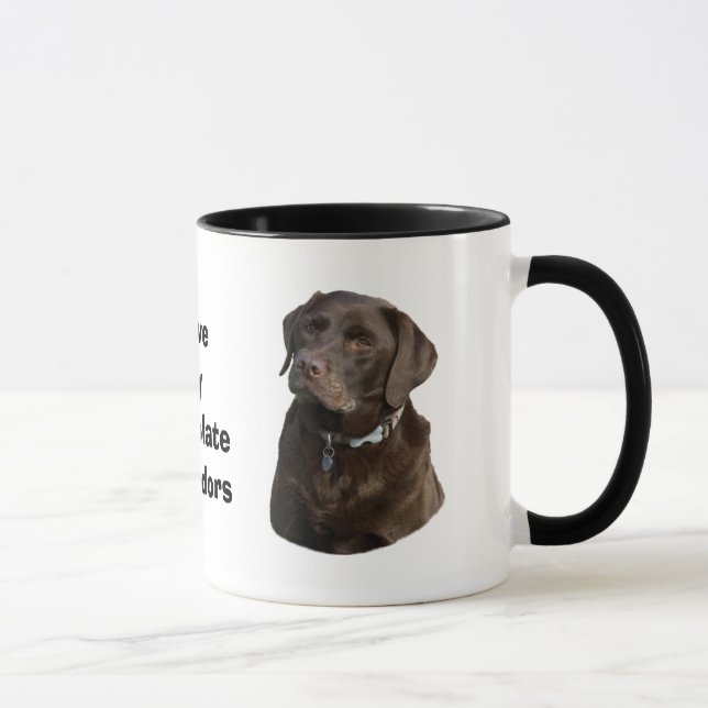 Mug Chocolate Labrador dog photo (Droite)