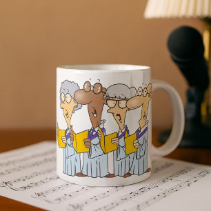 Mug Chœur de l'église de citoyens seniors dessin animé