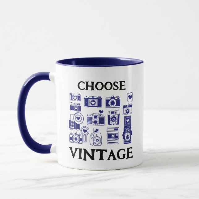 Mug Choisir la collection de caméras rétro Vintage (Gauche)