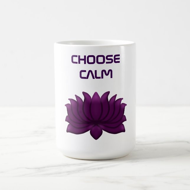 Mug Choisissez Fleur de Lotus Violet Calme  (Centre)