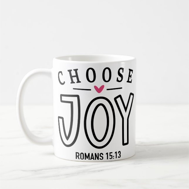 Mug Choisissez Joy Bible Verse Citation (Gauche)