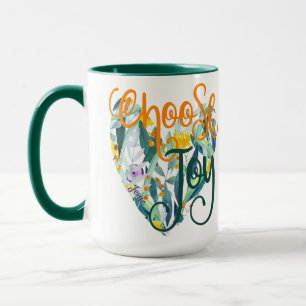 Mug Choisissez Joy Floral Nom du coeur