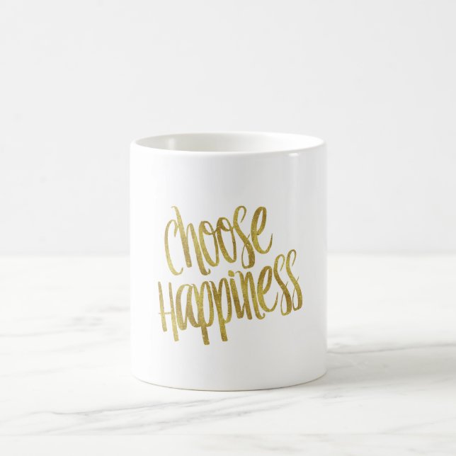 Mug Choisissez la feuille d'or de Faux de citation de (Centre)