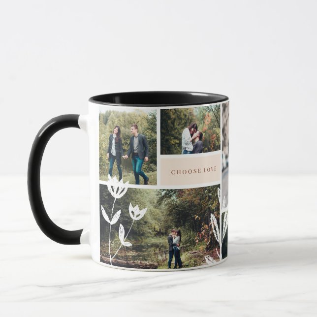 Mug Choisissez l'amour + Galerie de photos de bonté (Gauche)