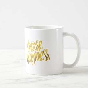 Mug Choisissez l'étincelle de feuille d'or de Faux de