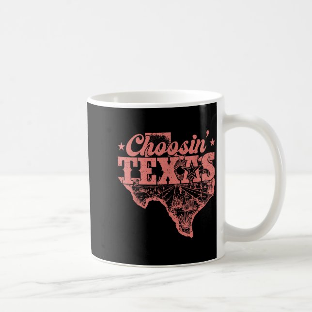Mug Choix Texas Rétro Fierté du Texas Cow-boy Occident (Droite)