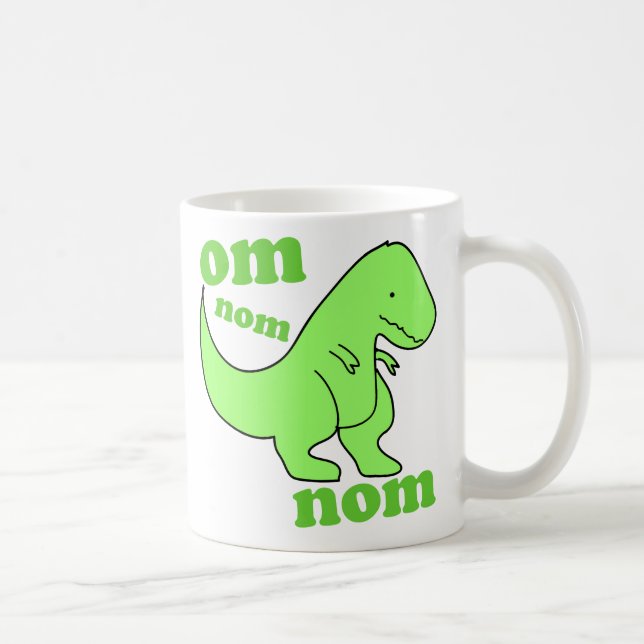 Mug chompss de dinosaure de nom de nom de l'OM (Droite)