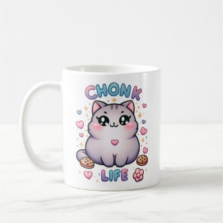 Mug CHONK LIFE CAT - Kawaii Style Design Chat