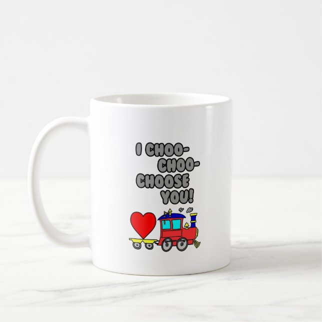 Mug Choo-Choo-Choisissez-Vous Drôle Train Cartoon (Gauche)
