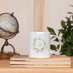 Mug ‘Choose Joy’ Boho Watercolor Wreath Inspiration