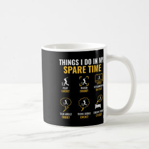 Mug Chose que je fais dans mon temps libre Cricket Spo