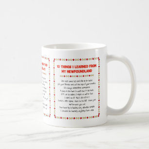 Mug Choses drôles I appris de ma Terre-Neuve