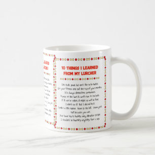 Mug Choses drôles I appris de mon Lurcher