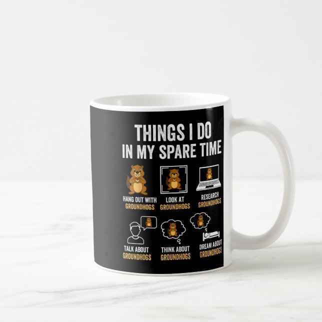 Mug Choses drôles que je fais pendant mon temps libre  (Droite)