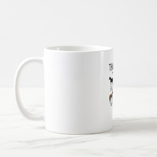 Mug Choses drôles que je fais pour amateur de chevaux  (Gauche)