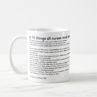 Mug Choses du principal 10 que toutes les infirmières