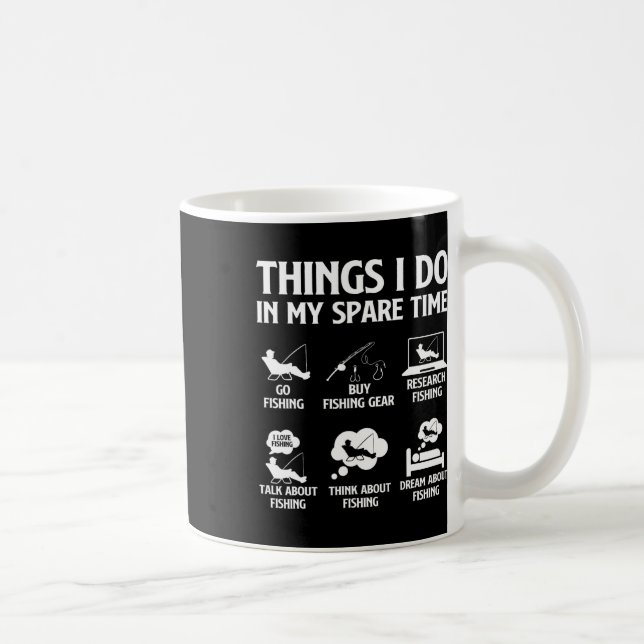 Mug Choses que je fais dans mon temps libre Garçons pê (Droite)