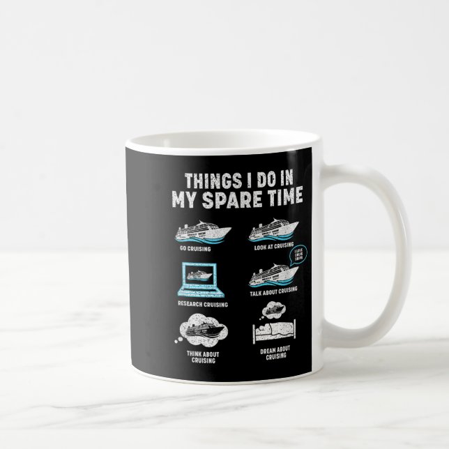 Mug Choses que je fais pendant mes vacances sur un bat (Droite)