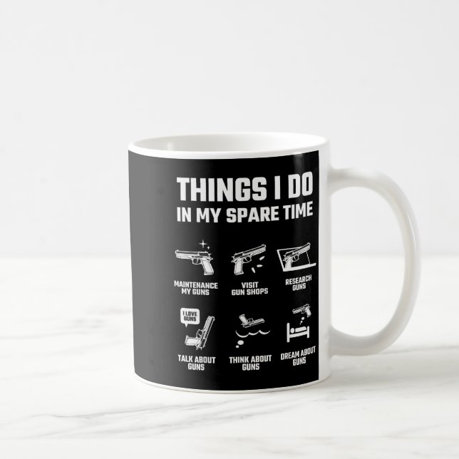 Mug Choses que je fais pendant mon temps libre Cadeau  (Droite)