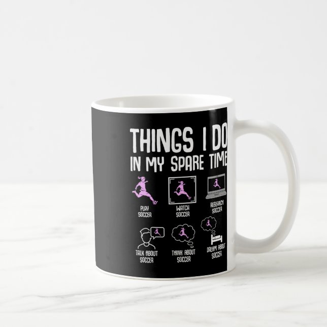 Mug Choses que je fais pendant mon temps libre Footbal (Droite)