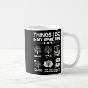 Mug Choses que je fais pendant mon temps libre Généalo