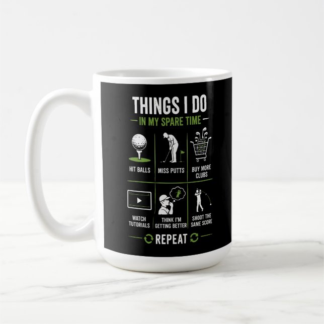 Mug Choses que je fais pendant mon temps libre Manque  (Gauche)