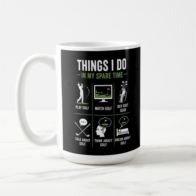 Mug Choses que je fais pendant mon temps libre Parler  (Gauche)