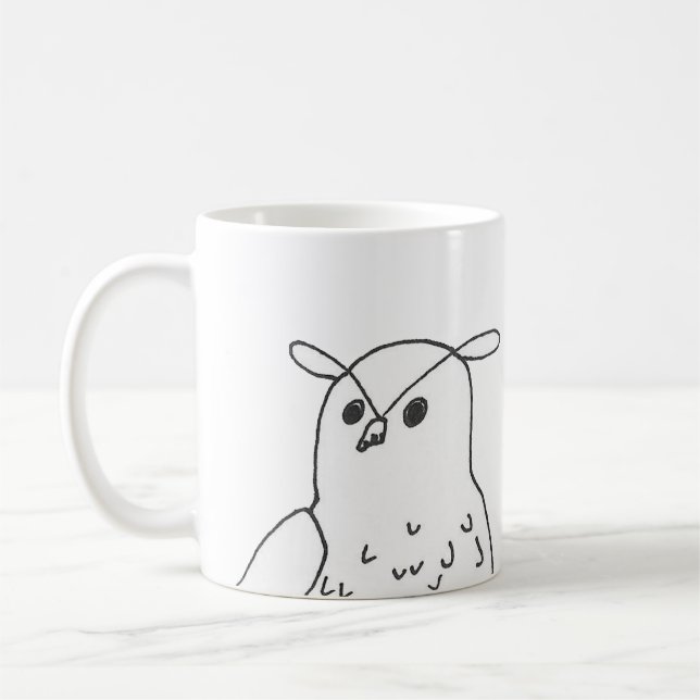 Mug Chouette à main (Gauche)
