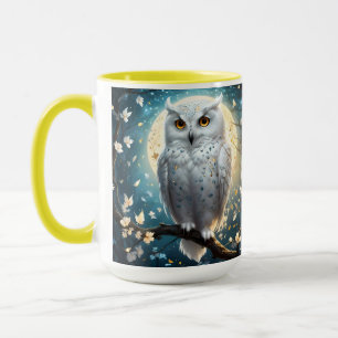 Mug Chouette À Neige Et Lune Avec Étincelle,
