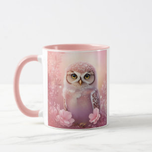 Mug Chouette à terrière rose
