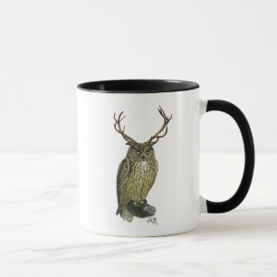 Mug Chouette avec Antlers plain 2