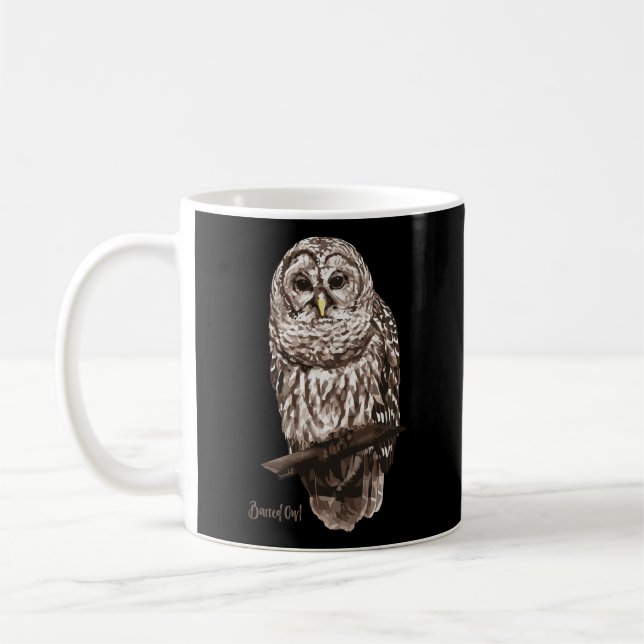 Mug Chouette barrée Graphiste Birder Chemise Faune Ois (Gauche)