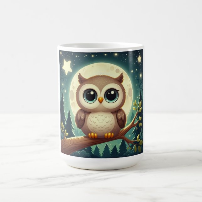 Mug Chouette bébé la nuit avec lune (Centre)