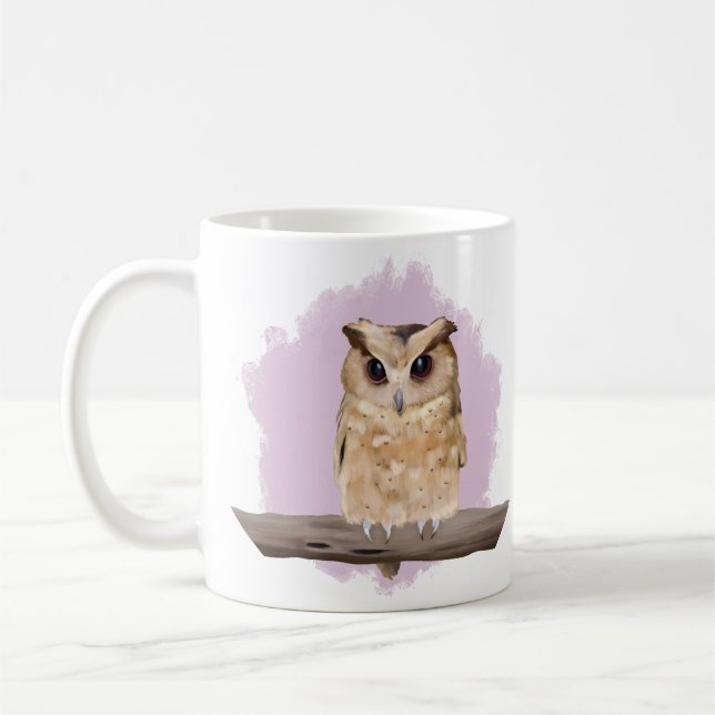 Mug Chouette Bébé mignonne - Rose (Gauche)