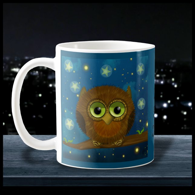 Mug Chouette brune mignonne de nuit (Créateur téléchargé)