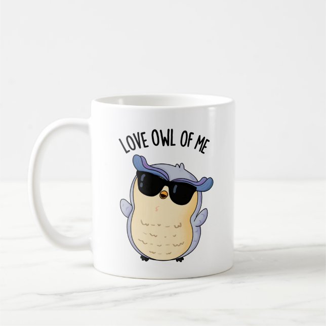 Mug Chouette D'Amour De Moi Drôle Jeu D'Oiseaux (Gauche)