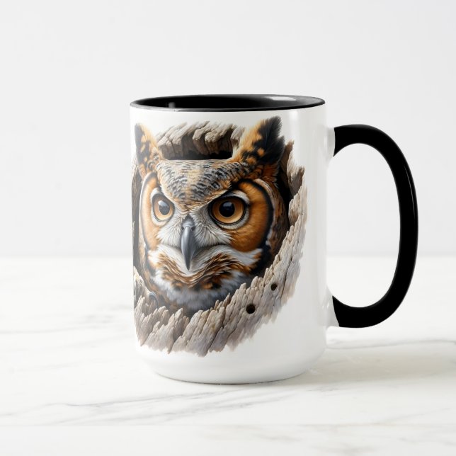 Mug Chouette dans un trou d'arbre (Droite)
