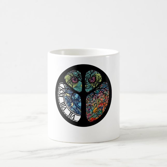Mug Chouette de l'arbre des signes de la paix (Centre)
