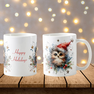 Mug Chouette de Noël lunaire