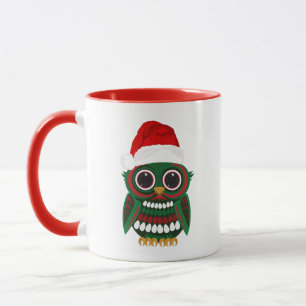 Mug Chouette de Noël mignonne plaid cosy fête de fin d