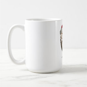 Mug Chouette de Noël réaliste avec bonnet festif