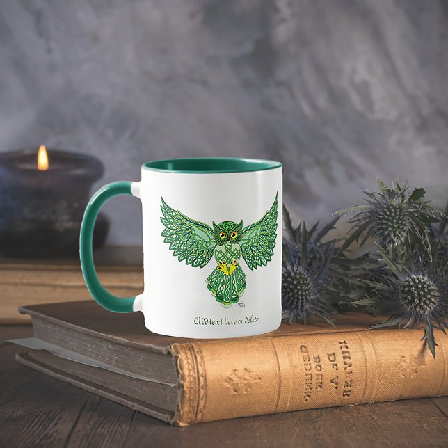 Mug Chouette de vol Celtic Green (Créateur téléchargé)