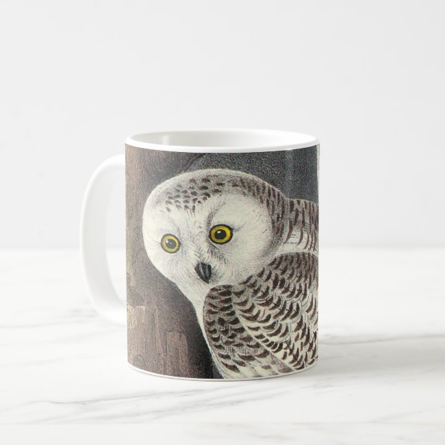 Mug Chouette des neiges par Audubon (Devant gauche)